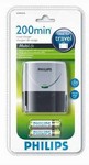 Philips nab�je�ka 200min SCB 4055NB+Zdarma 4xAA 2100mAh