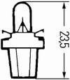 Auto��rovka Hella W2x4,6d 24V 1W 997-021