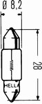 Auto��rovka Hella C3W 12V 3W 094-121