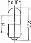 Auto��rovka Hella Xenon BA9s 24V 7,5W 285-001